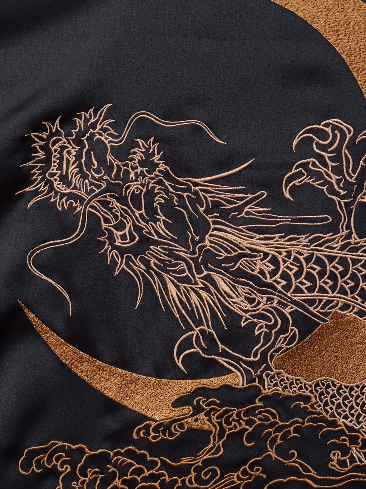 【絡繰魂】“月光龍 揺蕩い”総刺繍半袖シャツ