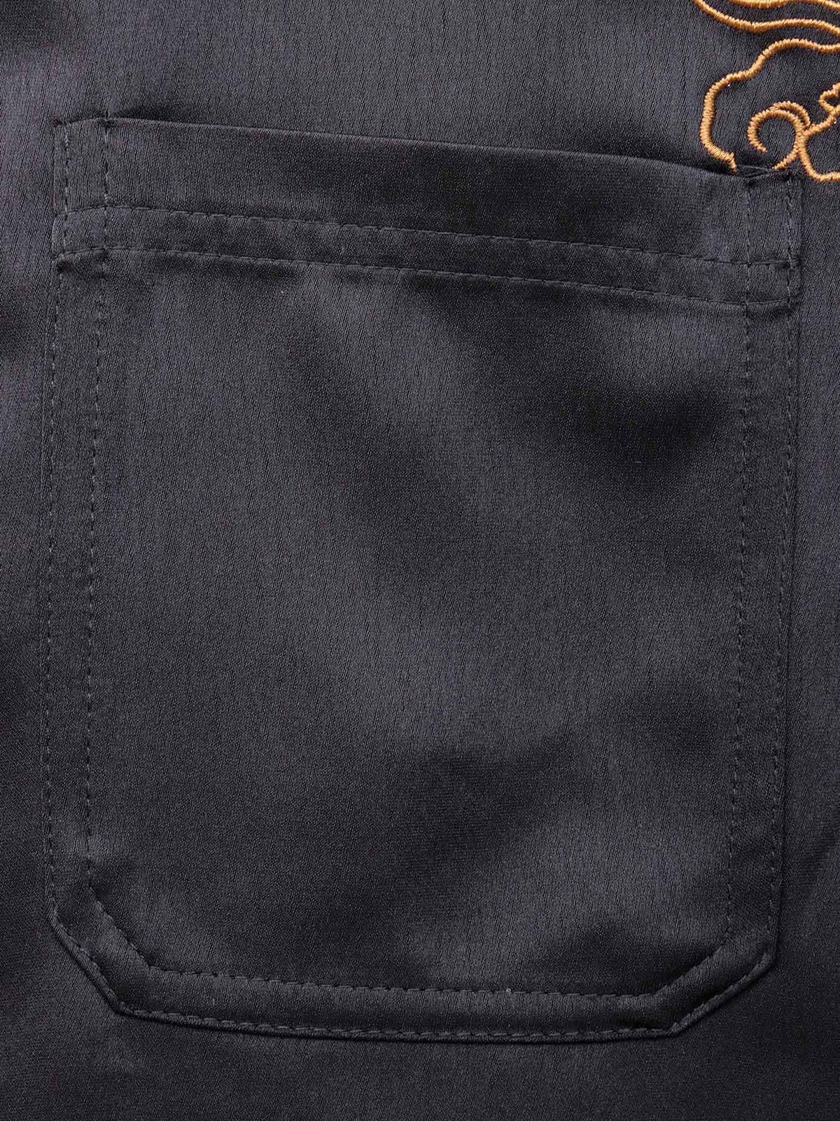 【絡繰魂】“月光龍 揺蕩い”総刺繍半袖シャツ