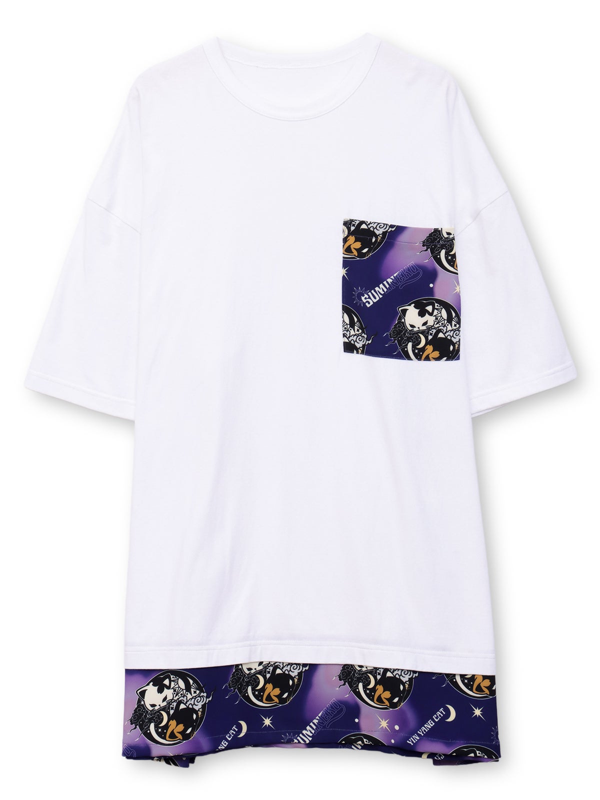 【SUMINEKO】“陰陽猫”切替チュニック