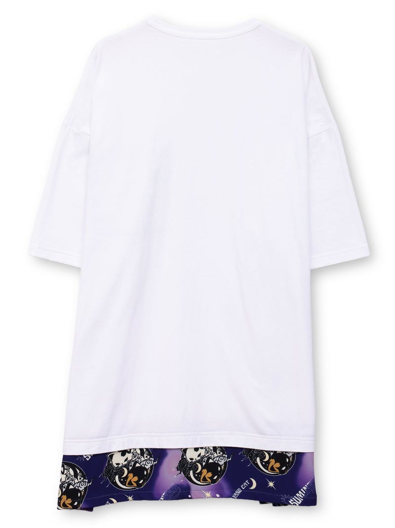 【SUMINEKO】“陰陽猫”切替チュニック