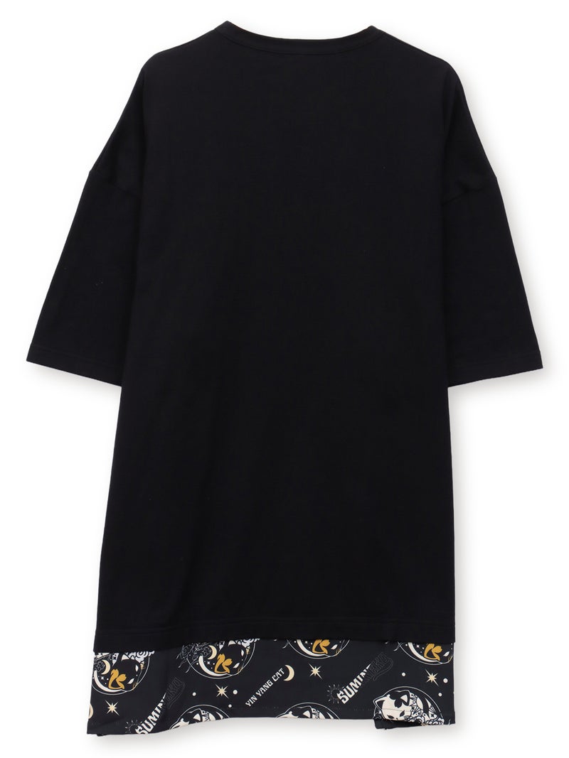 【SUMINEKO】“陰陽猫”切替チュニック