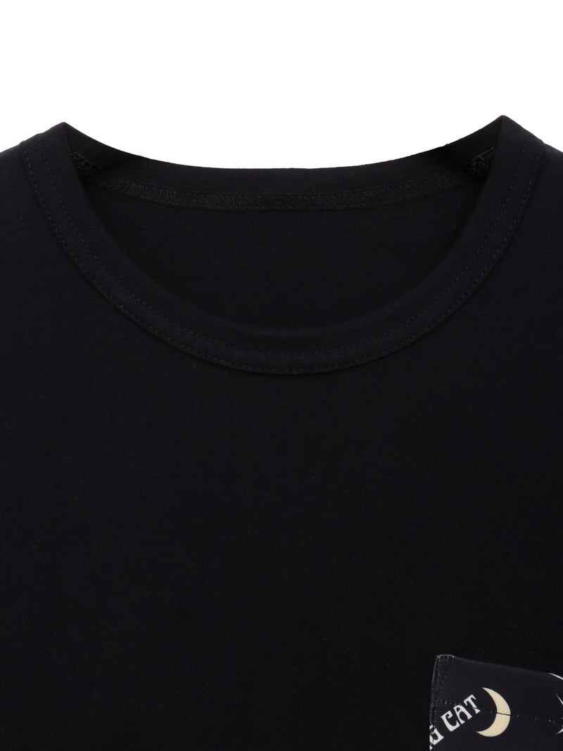 【SUMINEKO】“陰陽猫”切替チュニック