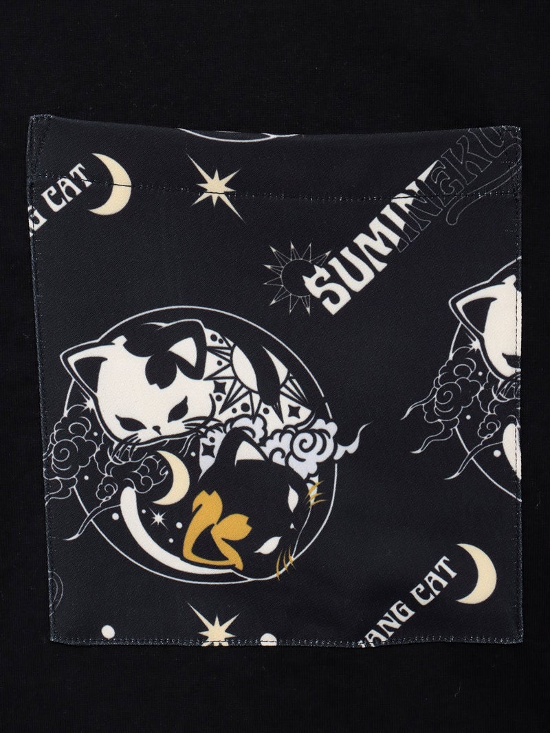 【SUMINEKO】“陰陽猫”切替チュニック