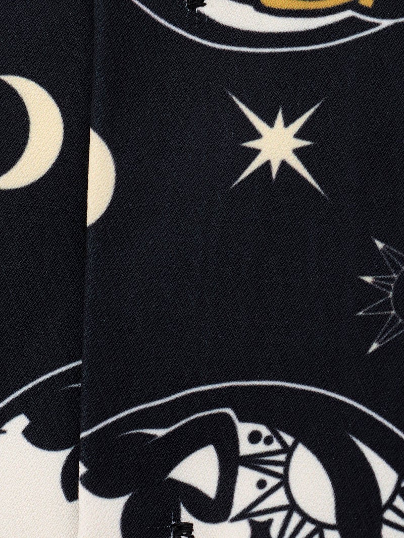 【SUMINEKO】“陰陽猫”総柄 半袖開襟シャツ