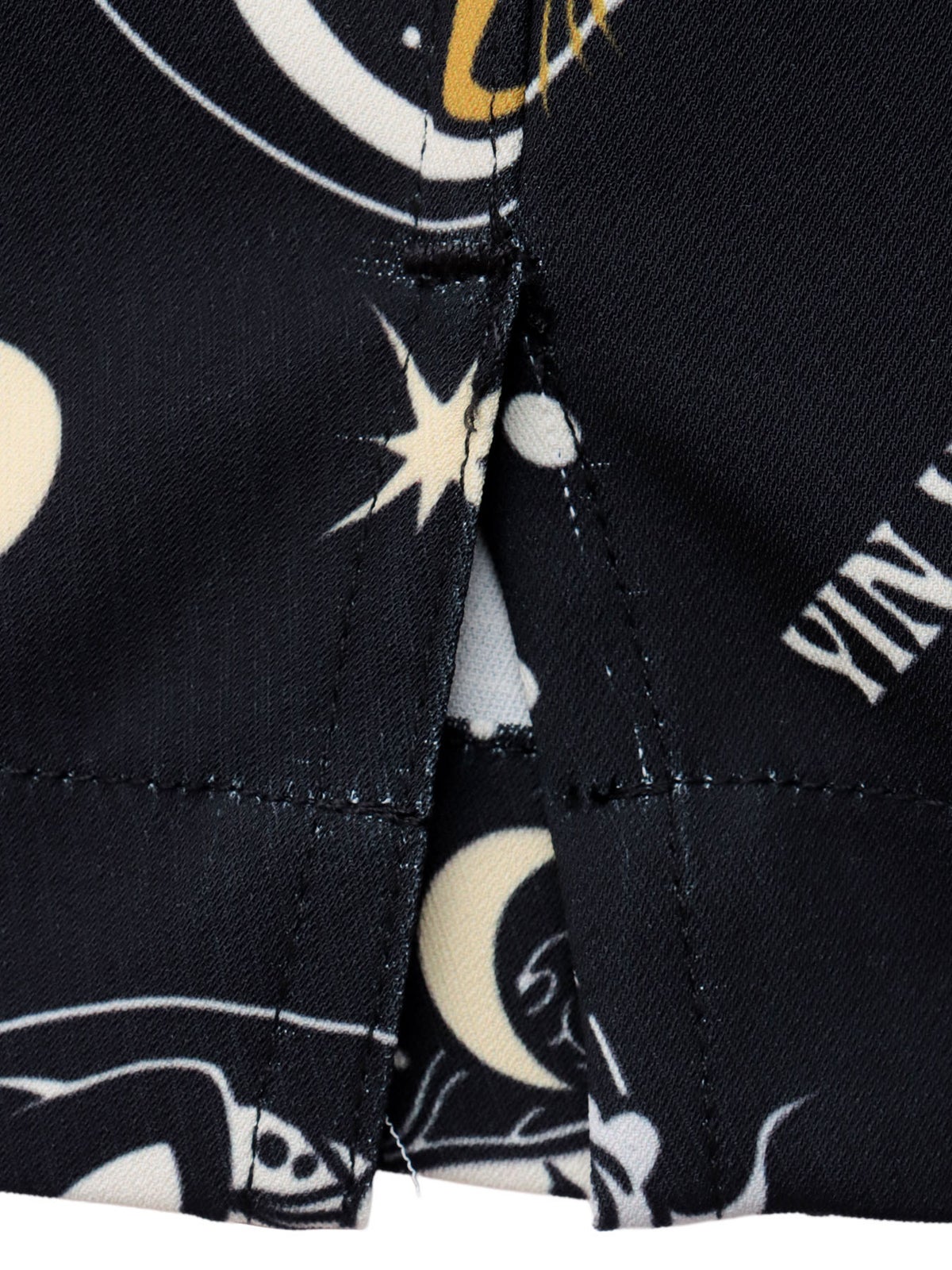 【SUMINEKO】“陰陽猫”総柄 半袖開襟シャツ