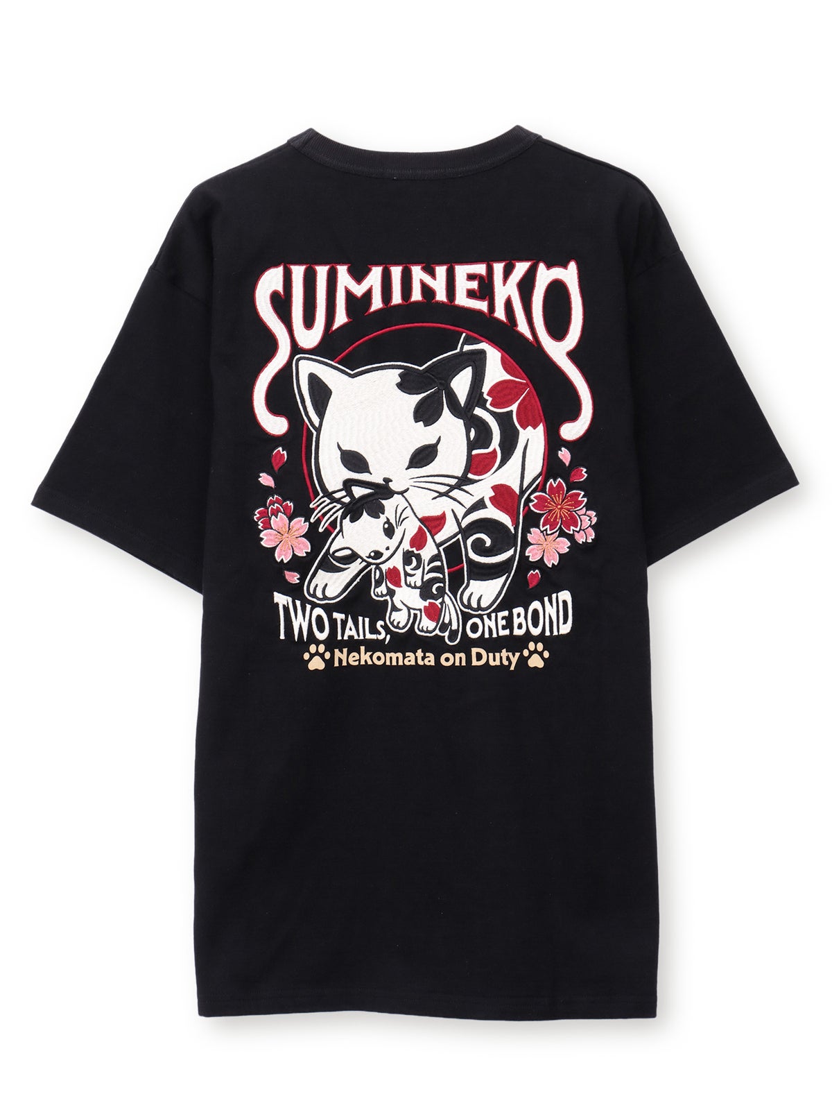 【SUMINEKO】“ちびネコ”刺繍入りTシャツ