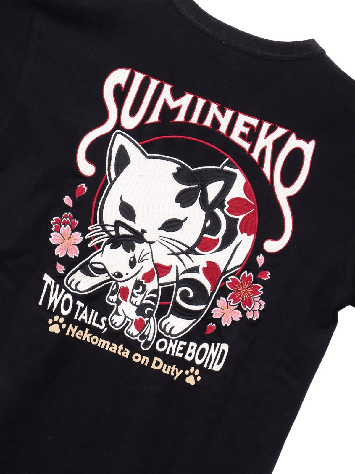 【SUMINEKO】“ちびネコ”刺繍入りTシャツ