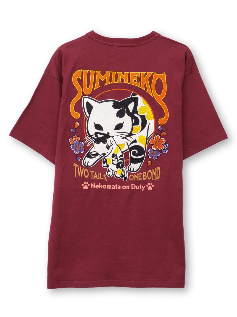 【SUMINEKO】“ちびネコ”刺繍入りTシャツ