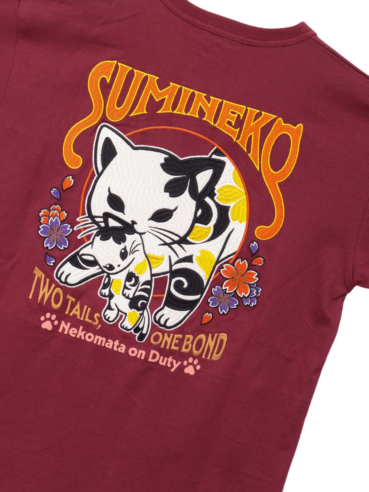 【SUMINEKO】“ちびネコ”刺繍入りTシャツ