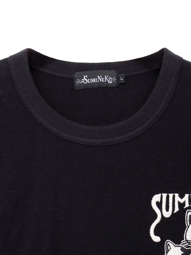 【SUMINEKO】“ちびネコ”刺繍入りTシャツ