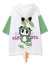 【PANDIESTA JAPAN】“ダイナソーパンダ”刺繍入りなりきり半袖パーカー〔別注〕