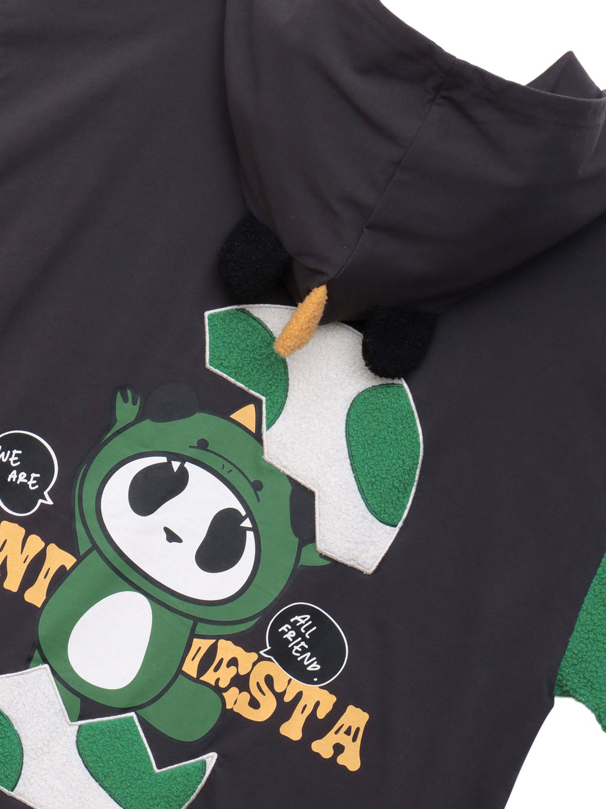 【PANDIESTA JAPAN】“ダイナソーパンダ”刺繍入りなりきり半袖パーカー〔別注〕