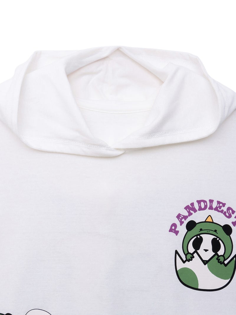 【PANDIESTA JAPAN】“ダイナソーパンダ”刺繍入りなりきり半袖パーカー〔別注〕