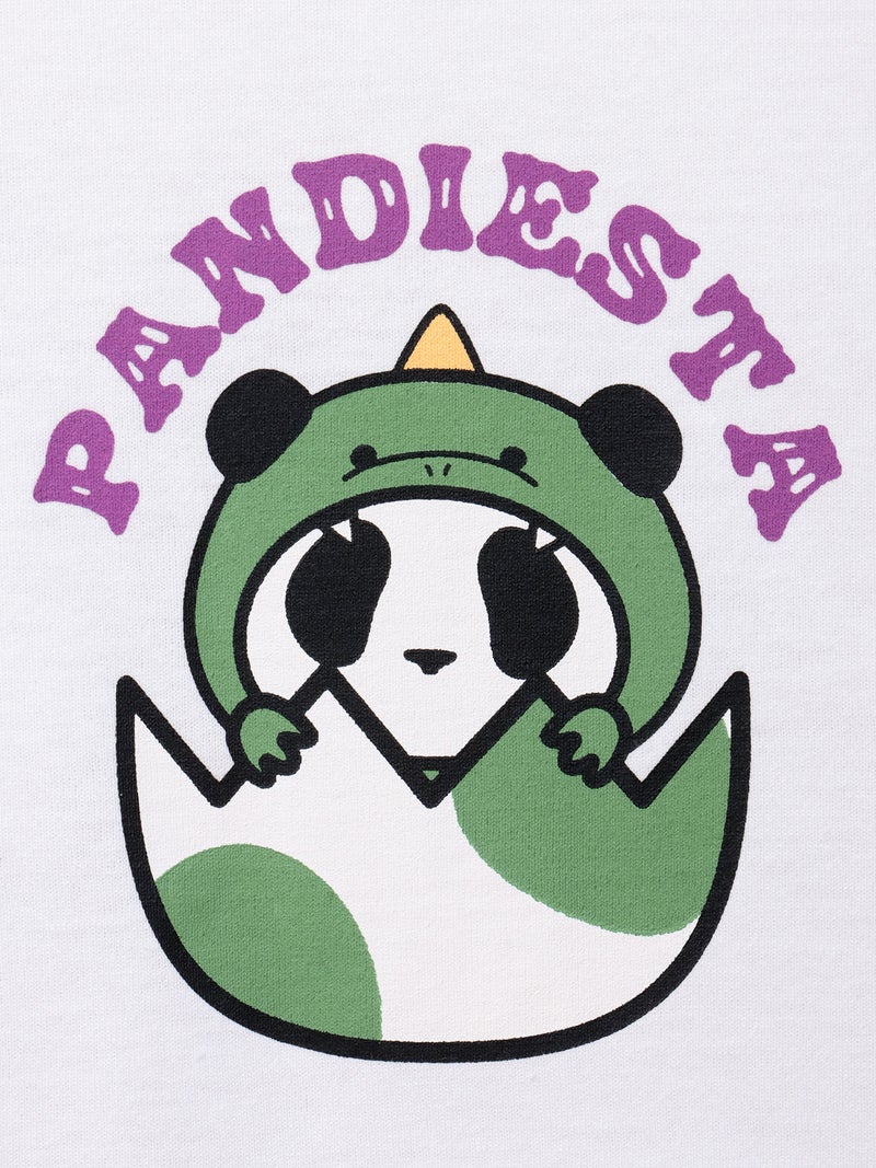 【PANDIESTA JAPAN】“ダイナソーパンダ”刺繍入りなりきり半袖パーカー〔別注〕