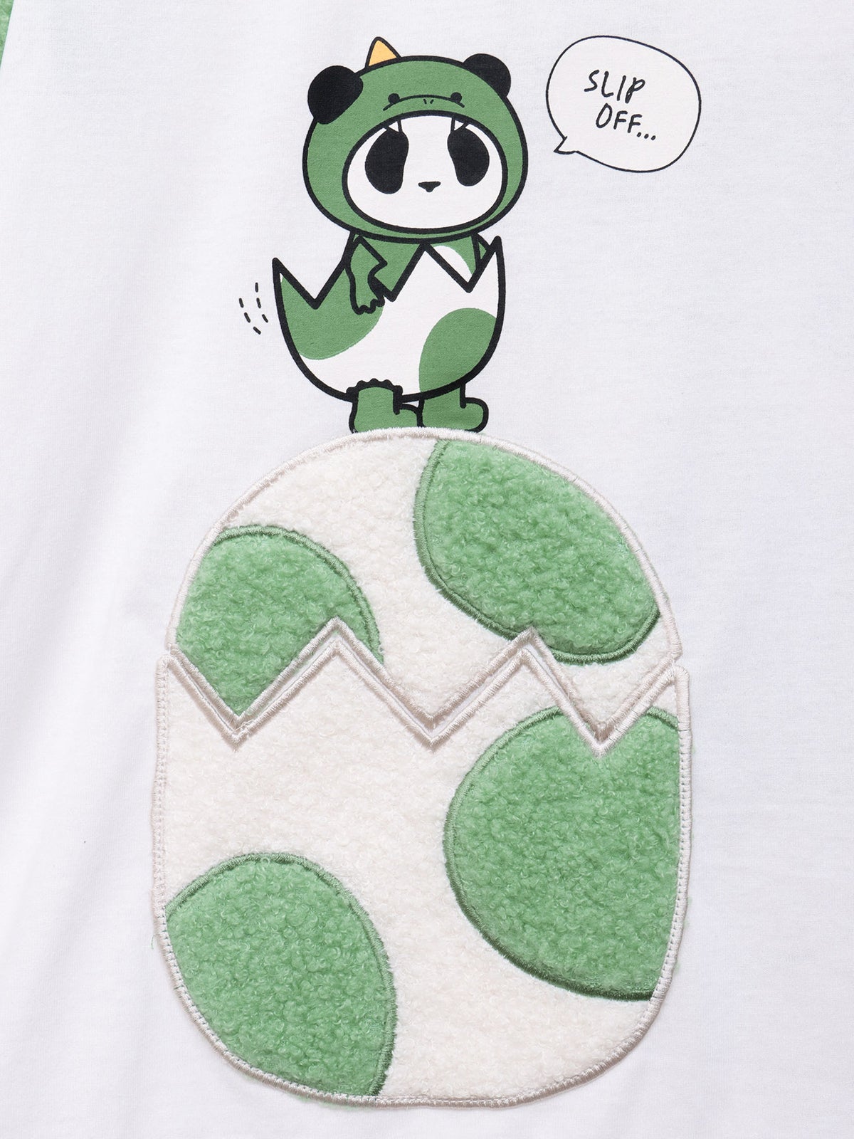 【PANDIESTA JAPAN】“ダイナソーパンダ”刺繍入りなりきり半袖パーカー〔別注〕