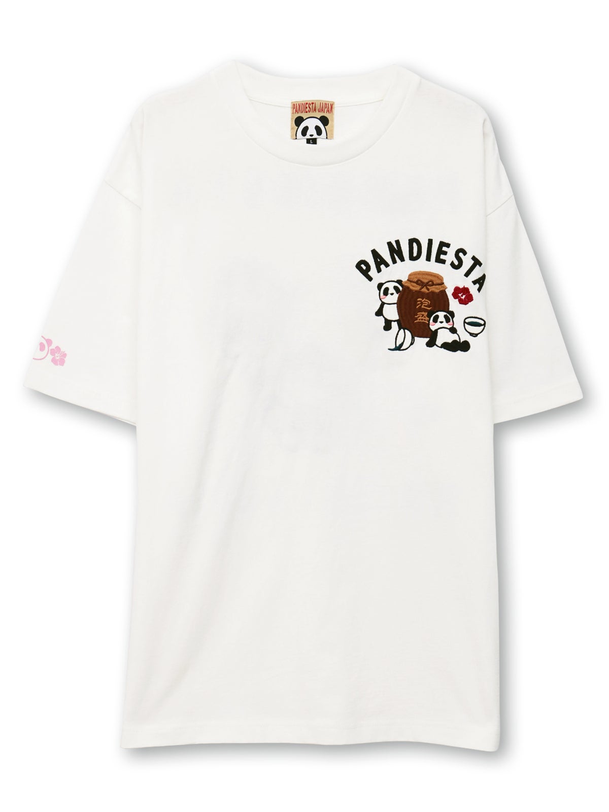 【PANDIESTA JAPAN】“ハイサイパンダ”刺繍入りTシャツ