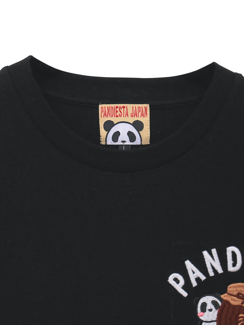 【PANDIESTA JAPAN】“ハイサイパンダ”刺繍入りTシャツ