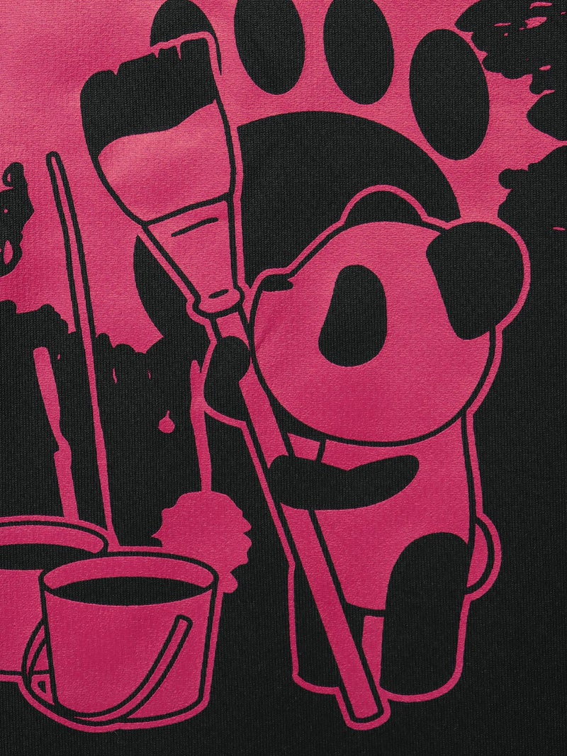 【PANDIESTA JAPAN】“ペイントパンダ”DRYメッシュ素材Tシャツ