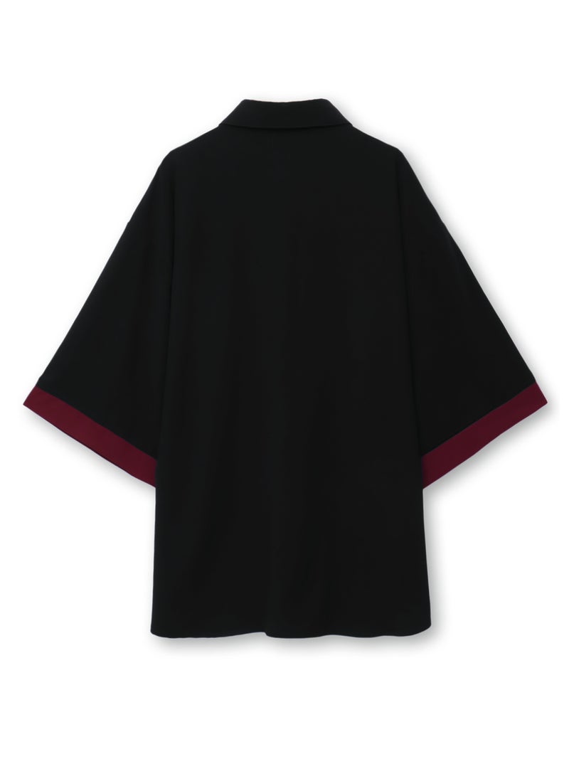 【雅結 -EN-】“梅と蛇”五分袖切替キモノスリーブ変形シャツ