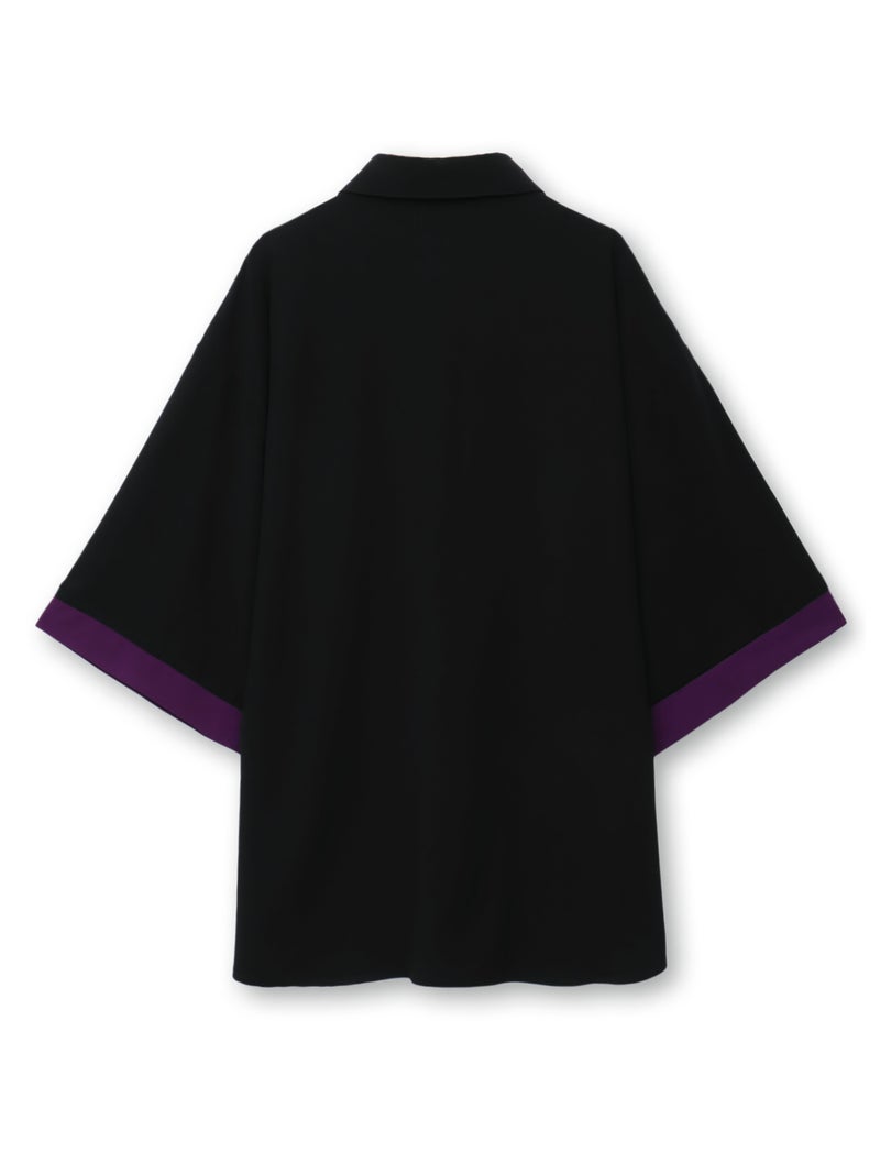 【雅結 -EN-】“梅と蛇”五分袖切替キモノスリーブ変形シャツ