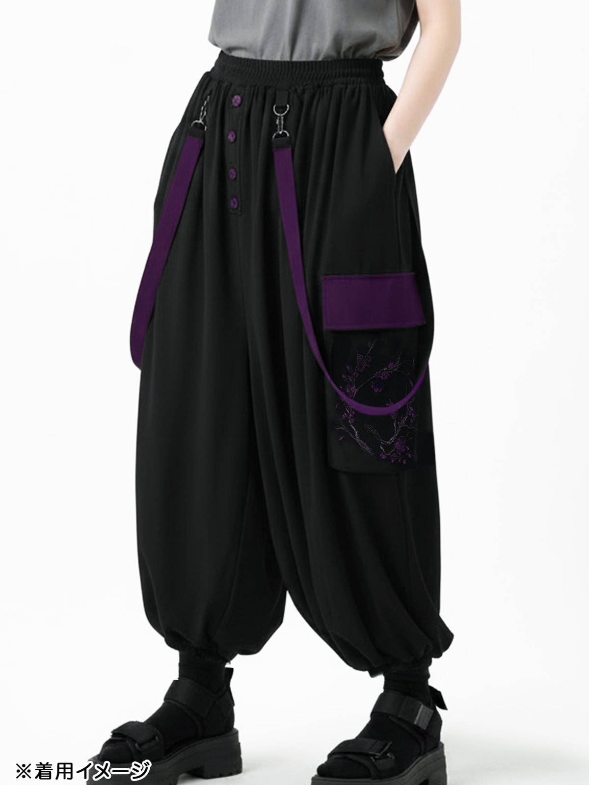 【雅結 -EN-】“梅と蛇”サス付きピエロパンツ