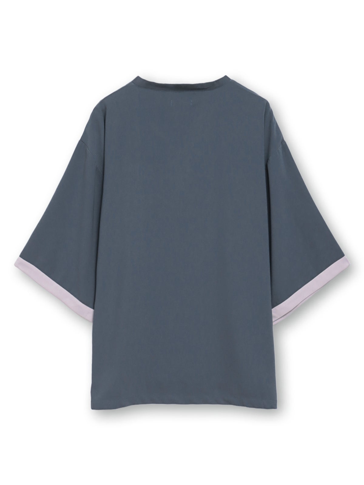 【雅結 -EN-】“狐面”総刺繍キモノスリーブ5分袖変形Tシャツ