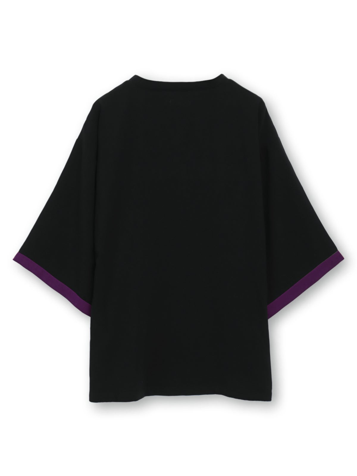 【雅結 -EN-】“狐面”総刺繍キモノスリーブ5分袖変形Tシャツ