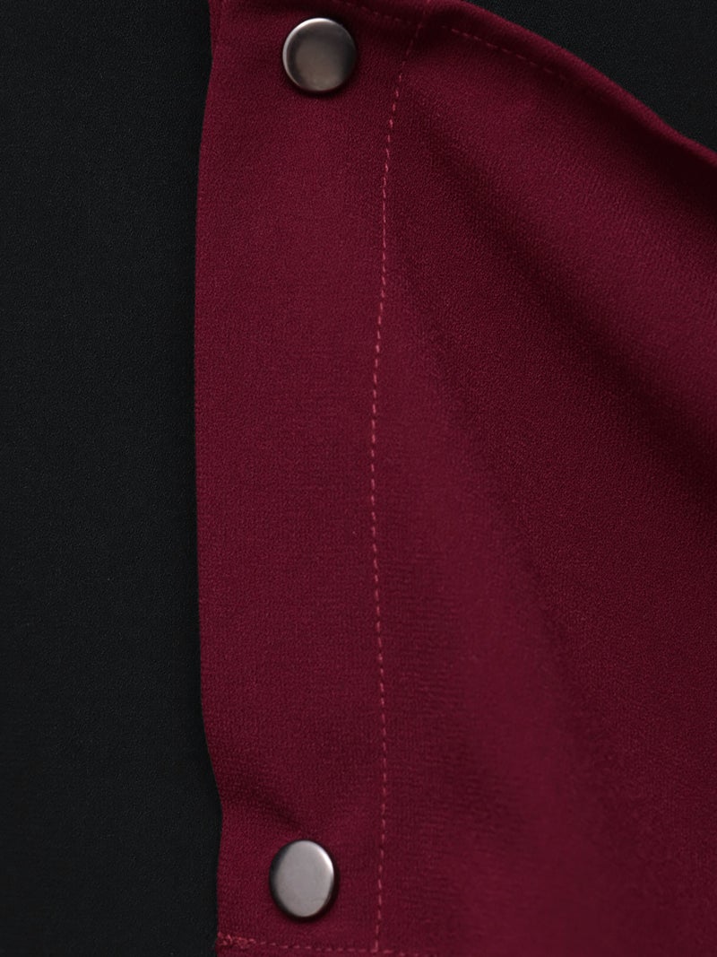 【雅結 -EN-】“鳳凰と梅”刺繍入り袈裟風キモノスリーブTシャツ