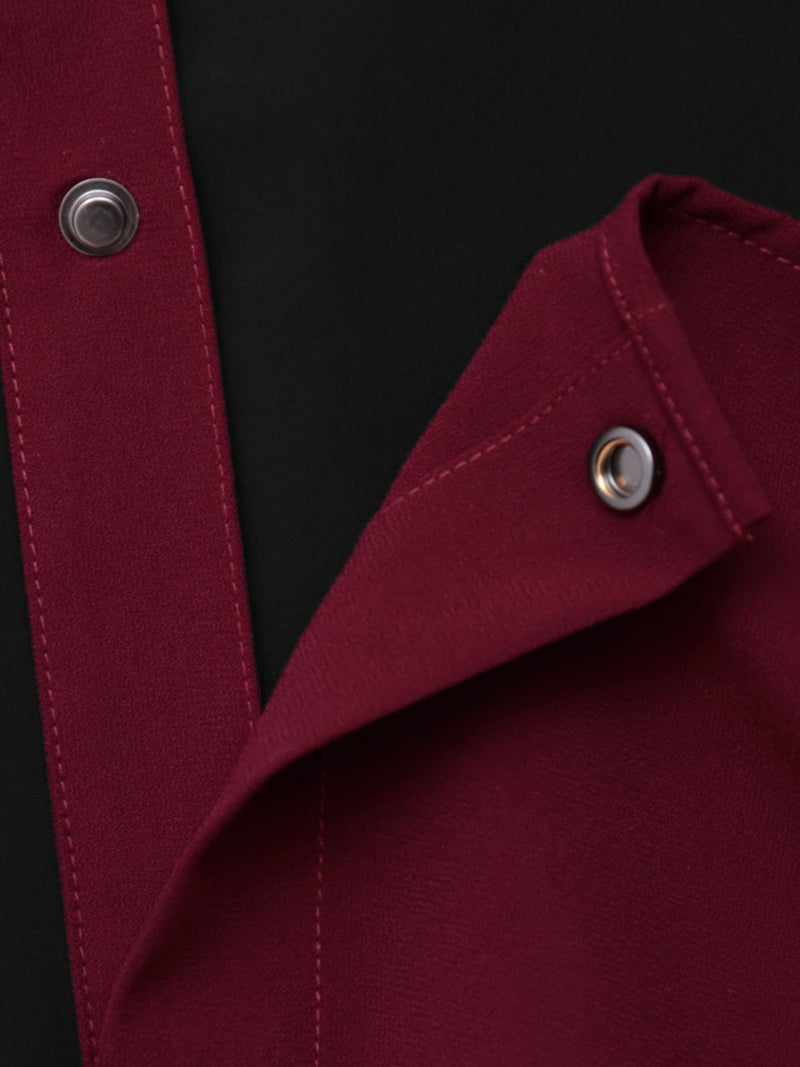 【雅結 -EN-】“鳳凰と梅”刺繍入り袈裟風キモノスリーブTシャツ