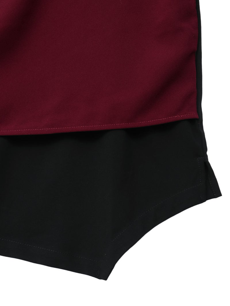 【雅結 -EN-】“鳳凰と梅”刺繍入り袈裟風キモノスリーブTシャツ