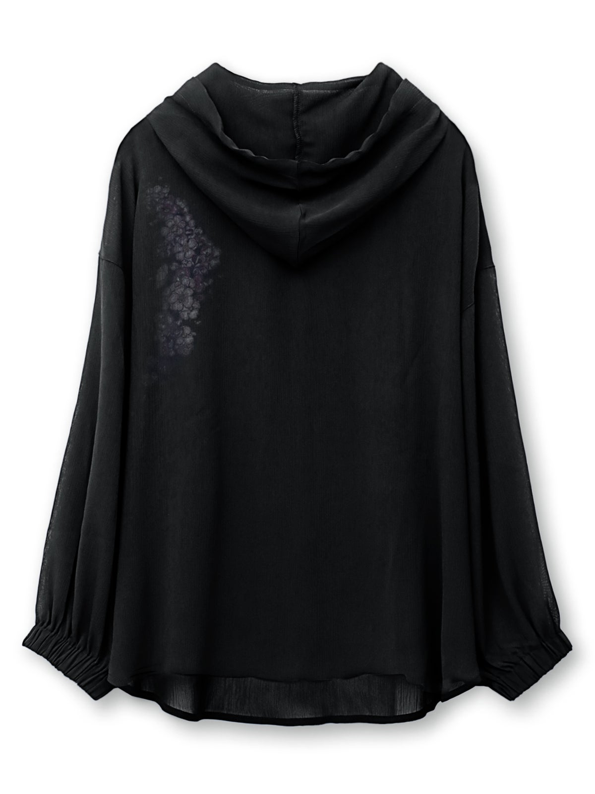 【雅結】桜刺繍 楊柳素材ブラウスパーカー