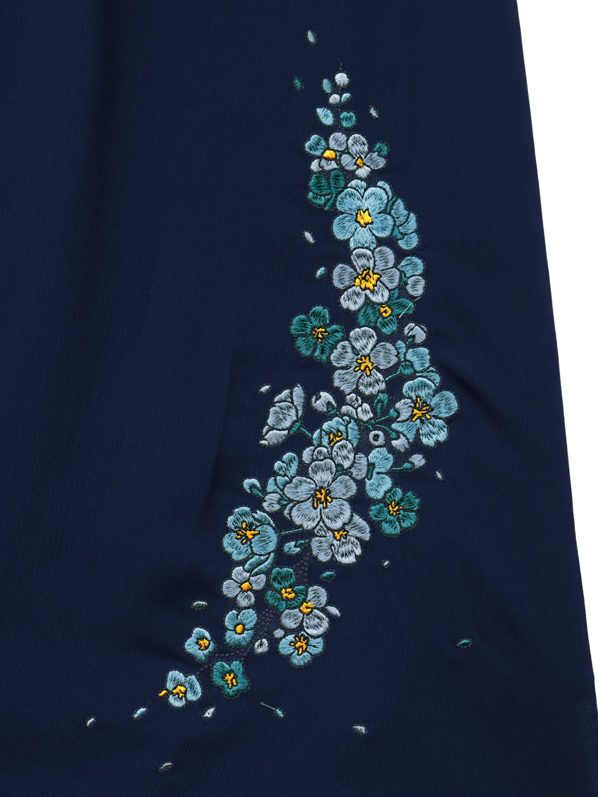 【雅結】桜刺繍 楊柳素材スカート