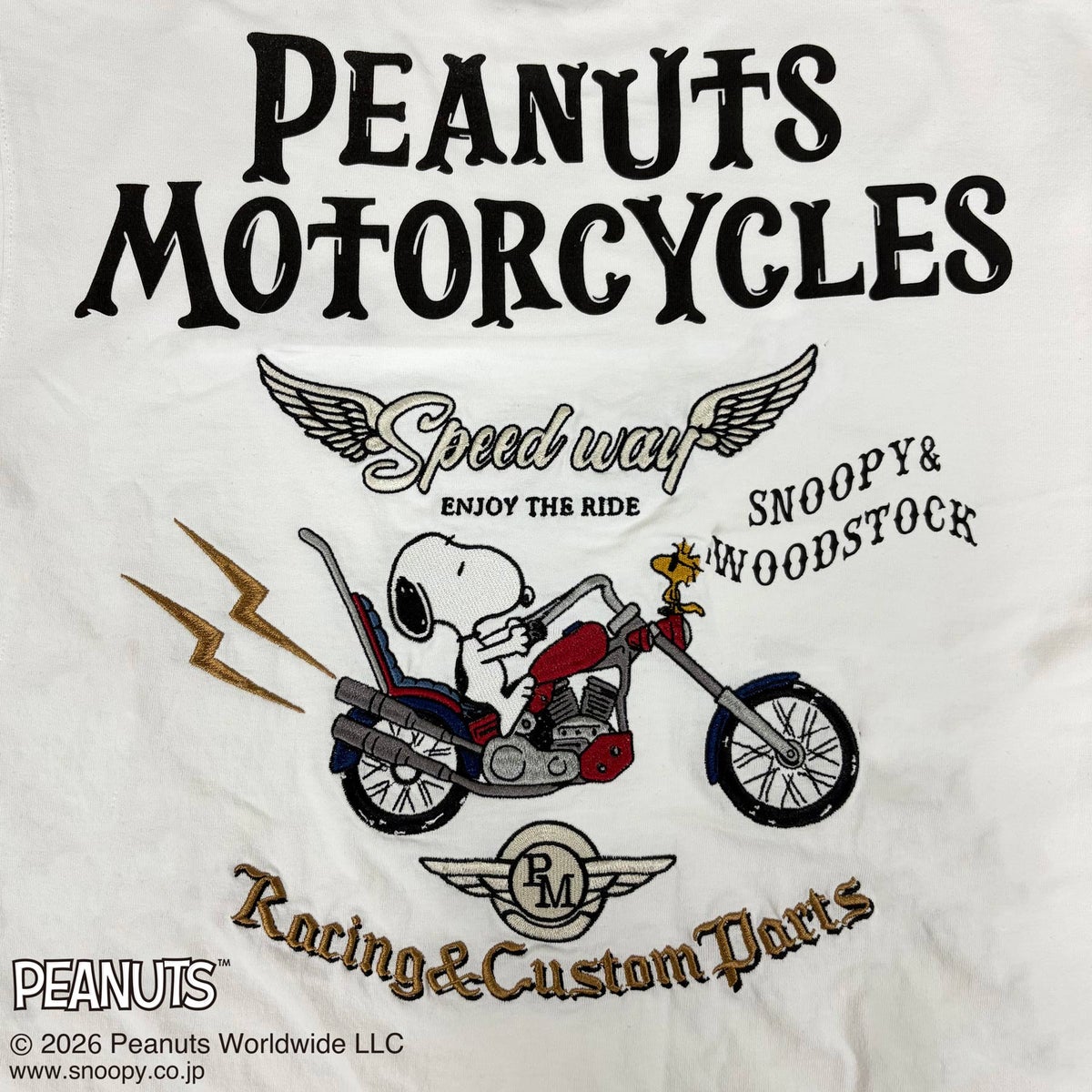 【FLAGSTAFF×PEANUTS】SNOOPY BIKER TEE