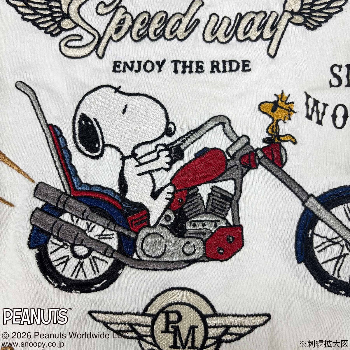 【FLAGSTAFF×PEANUTS】SNOOPY BIKER TEE