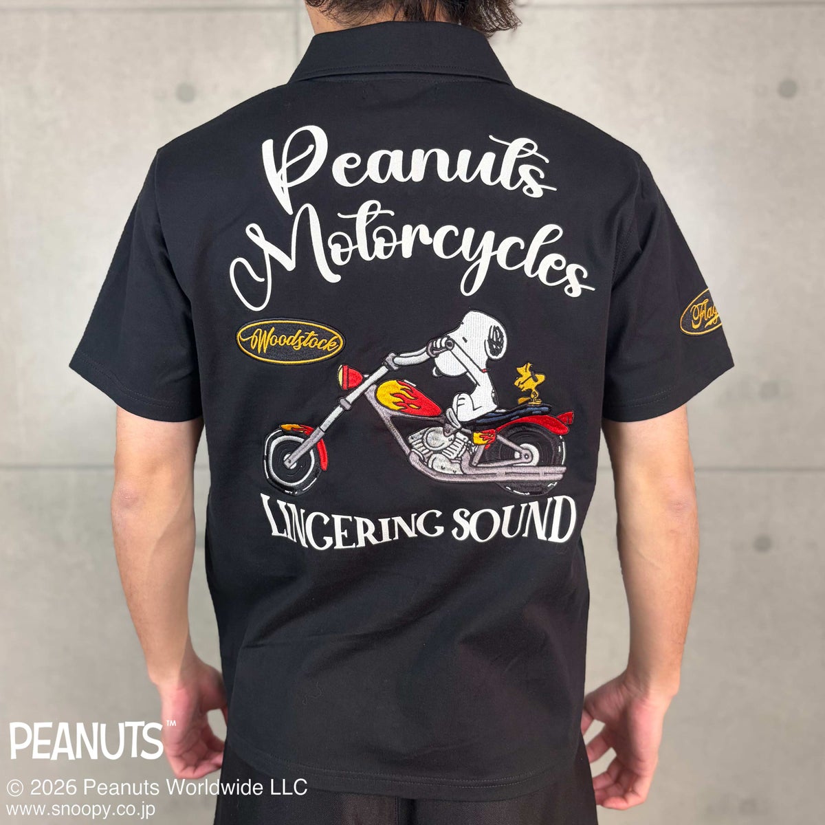 【FLAGSTAFF×PEANUTS】SNOOPY MOTORCYCLE POLO Shirt