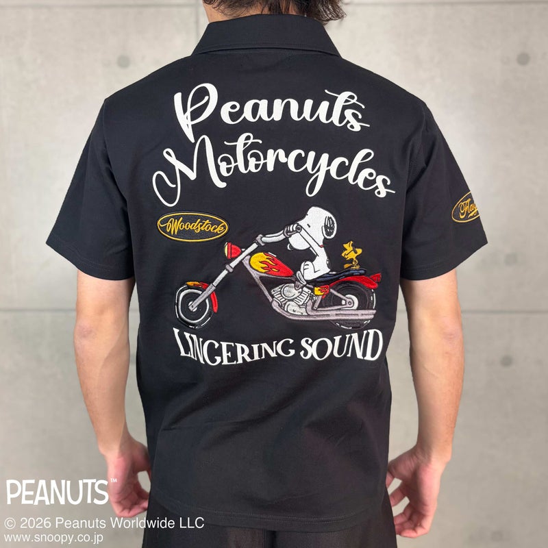 【FLAGSTAFF×PEANUTS】SNOOPY MOTORCYCLE POLO Shirt