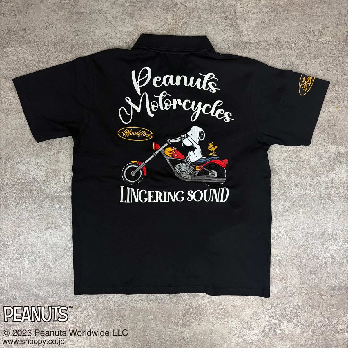 【FLAGSTAFF×PEANUTS】SNOOPY MOTORCYCLE POLO Shirt