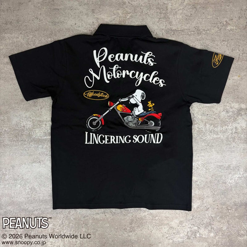 【FLAGSTAFF×PEANUTS】SNOOPY MOTORCYCLE POLO Shirt
