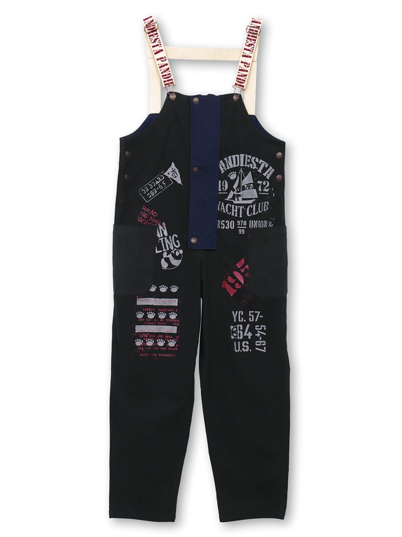 【PANDIESTA JAPAN】“ヨットクラブ”刺繍入りサロペット