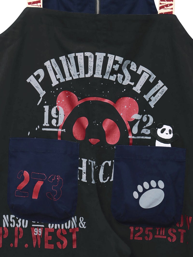 【PANDIESTA JAPAN】“ヨットクラブ”刺繍入りサロペット