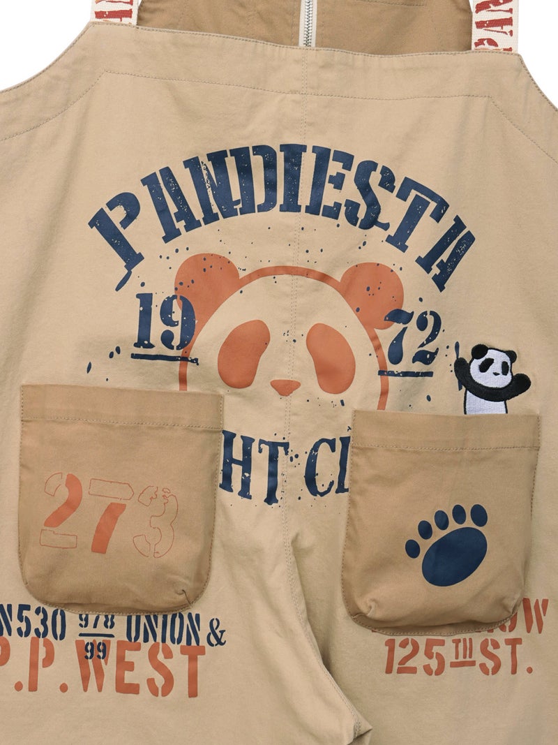 【PANDIESTA JAPAN】“ヨットクラブ”刺繍入りサロペット