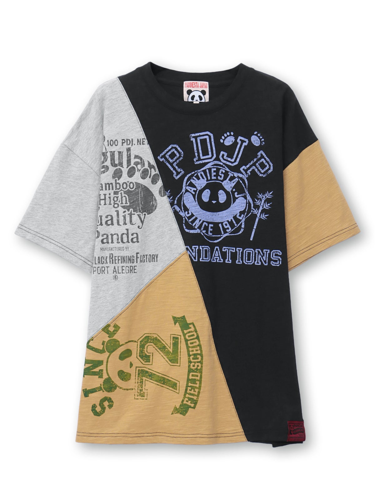 【PANDIESTA JAPAN】リメイク風切替BIGシルエットTシャツ