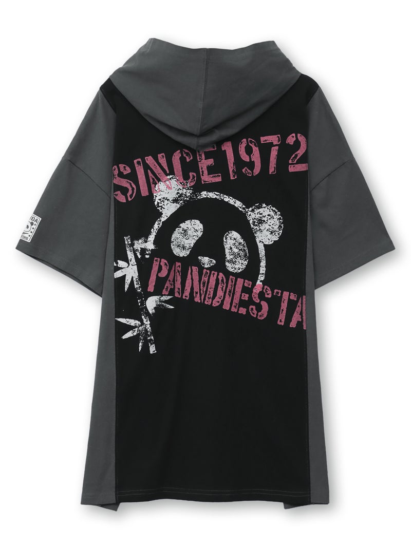 【PANDIESTA JAPAN】ミリタリー切替 半袖Tパーカー