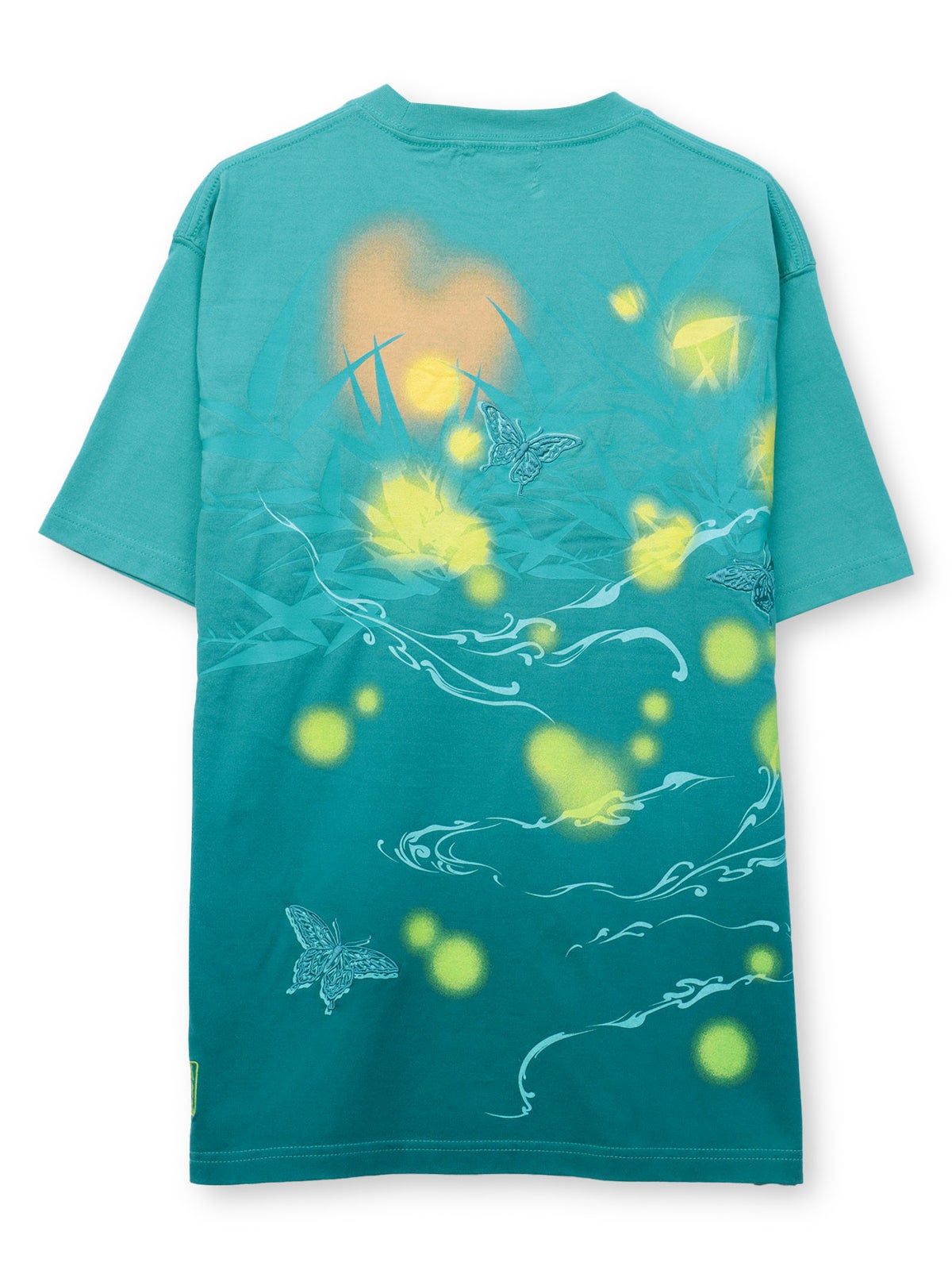 【絡繰魂】“蛍のまたたき”刺繍入り段染めTシャツ