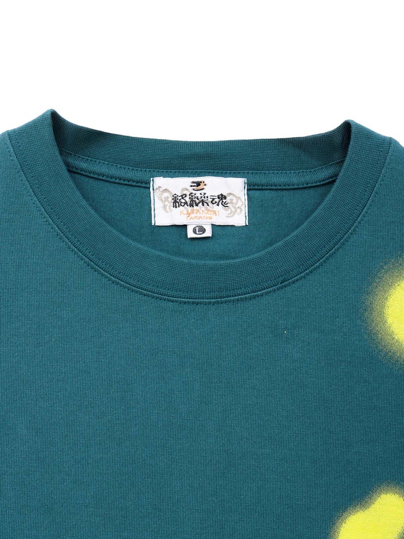 【絡繰魂】“蛍のまたたき”刺繍入り段染めTシャツ