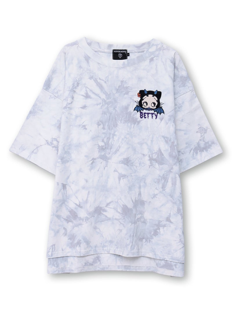 【BETTY BOOP】“デビルWベイビーベティ”刺繍入りTシャツ〔別注〕
