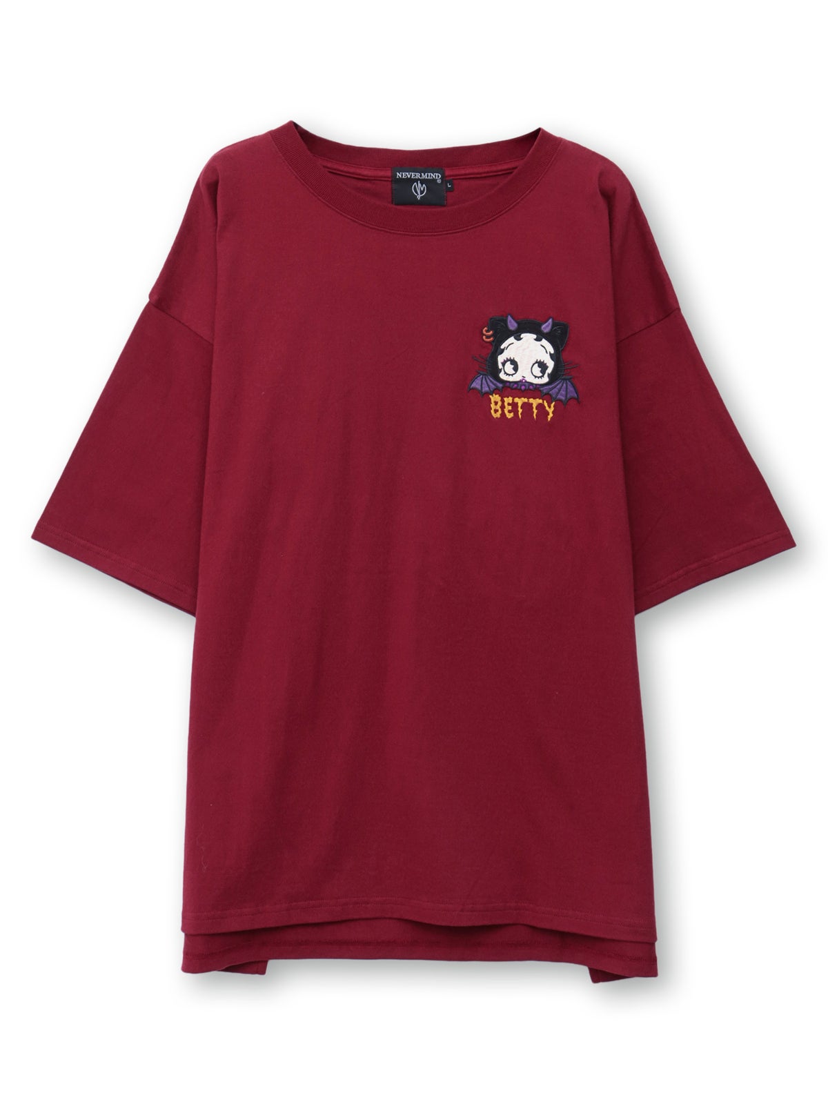 【BETTY BOOP】“デビルWベイビーベティ”刺繍入りTシャツ〔別注〕