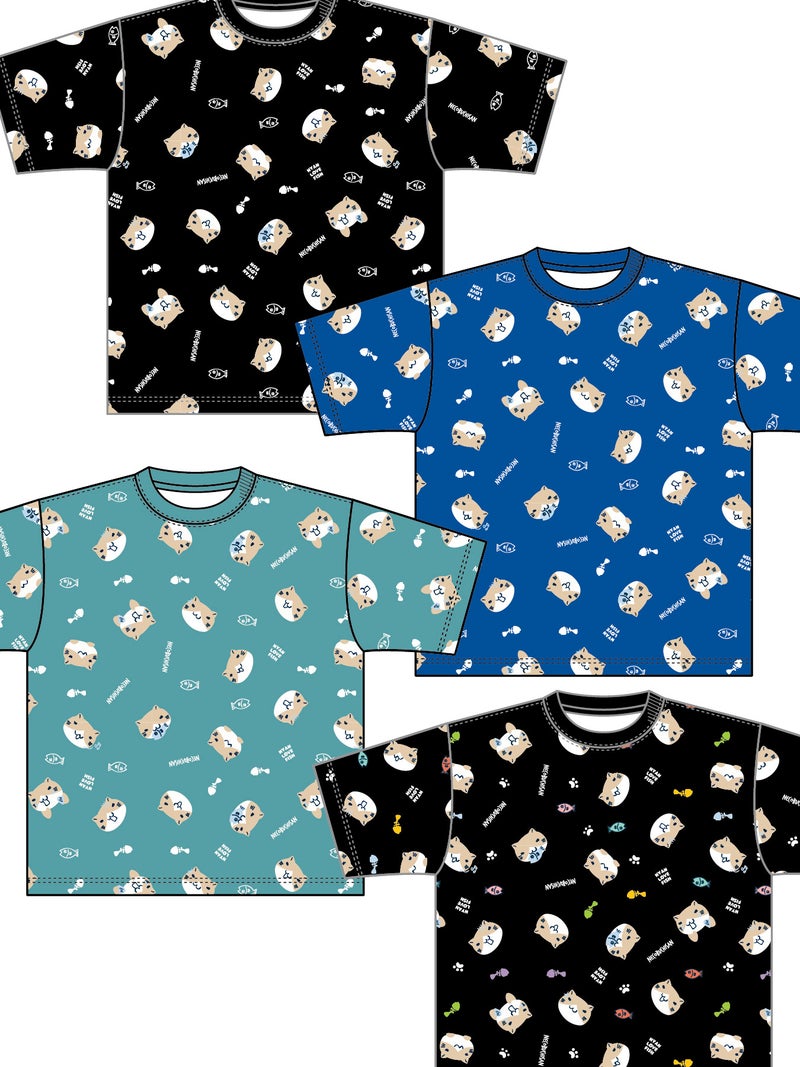 【NECOBUCHI-SAN】猫渕さん総柄Tシャツ