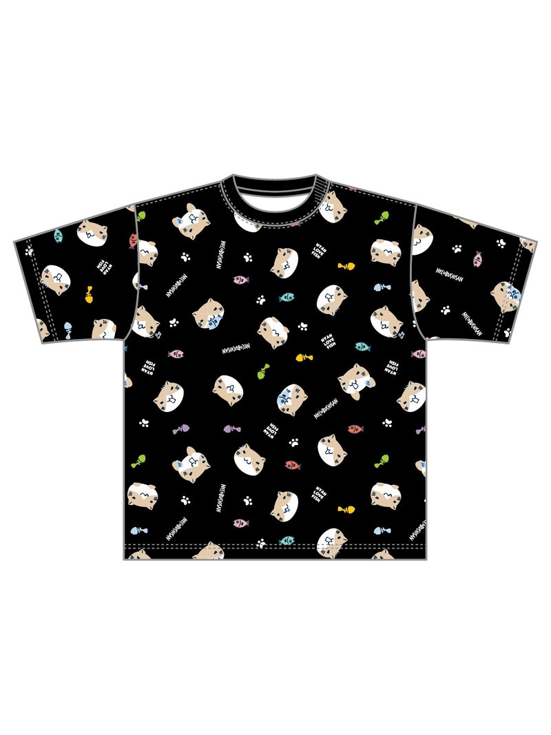【NECOBUCHI-SAN】猫渕さん総柄Tシャツ