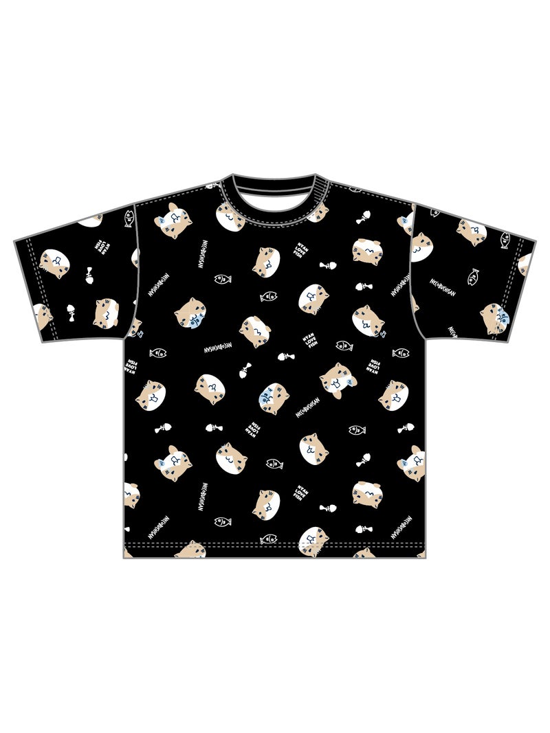 【NECOBUCHI-SAN】猫渕さん総柄Tシャツ